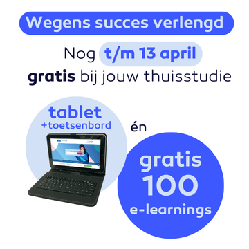 Gratis Tablet incl. toetsenbord bij inschrijving