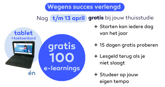 Gratis Tablet incl. toetsenbord bij inschrijving